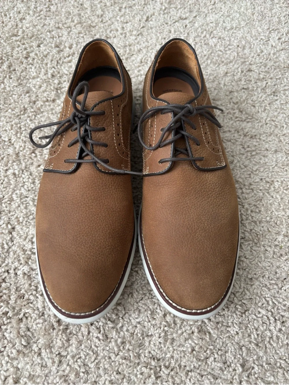Johnston & Murphy Brown Suede Derby Shoes